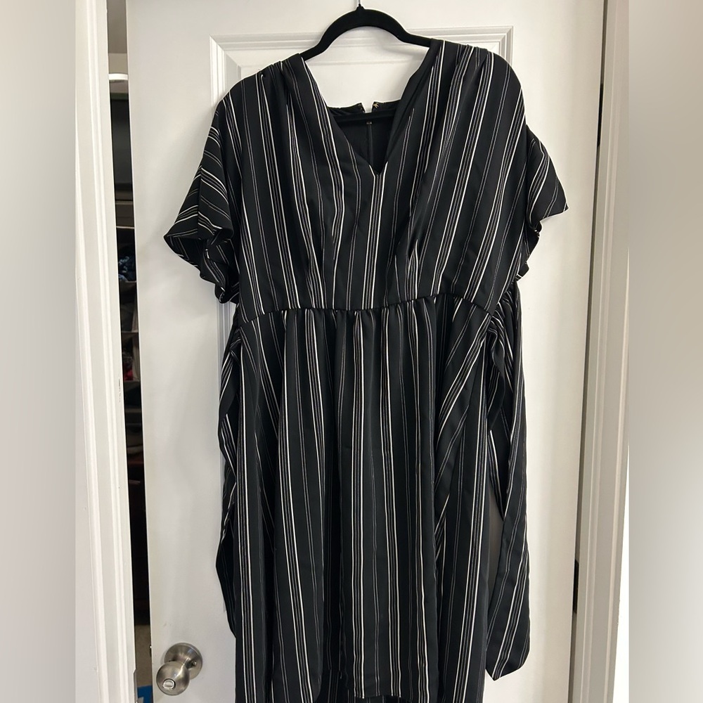 Donna Karen striped high waisted dress -women’s 14